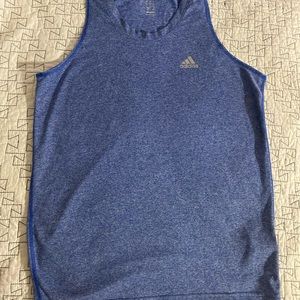 Adidas Blue Climalite Sleeveless Shirt Large